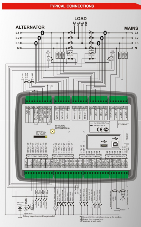 DATAKOM D-700-TFT-SYNC+EXT Контролер керування та синхронізації генераторів. Розширена версія