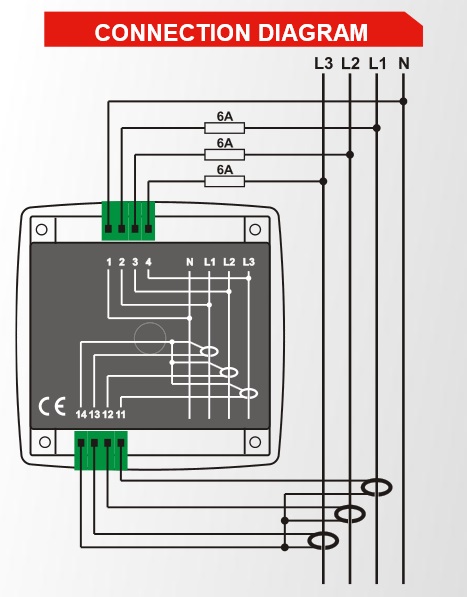 DATAKOM DKM-401 Мультиметр, 96x96мм
