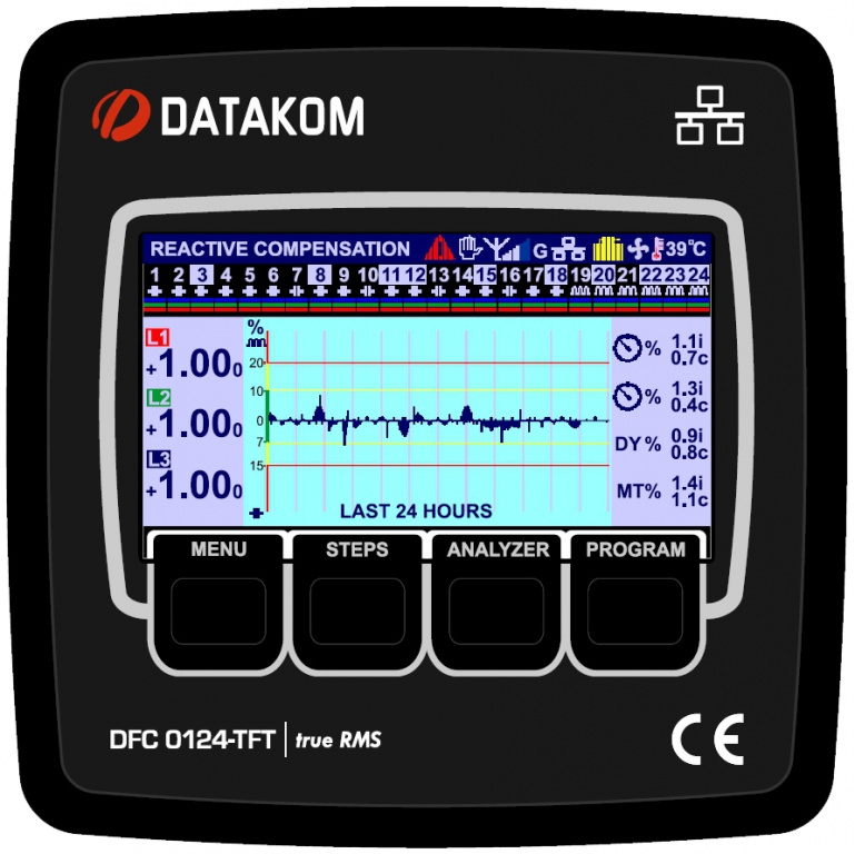 Опціональний кольоровий TFT-дисплей 5.0”, 480x272 пікселів для DATAKOM DFC-0124
