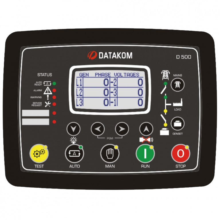 DATAKOM D-500-MK2 Багатофункціональний контролер генератора/двигуна/АВР з MPU + J1939