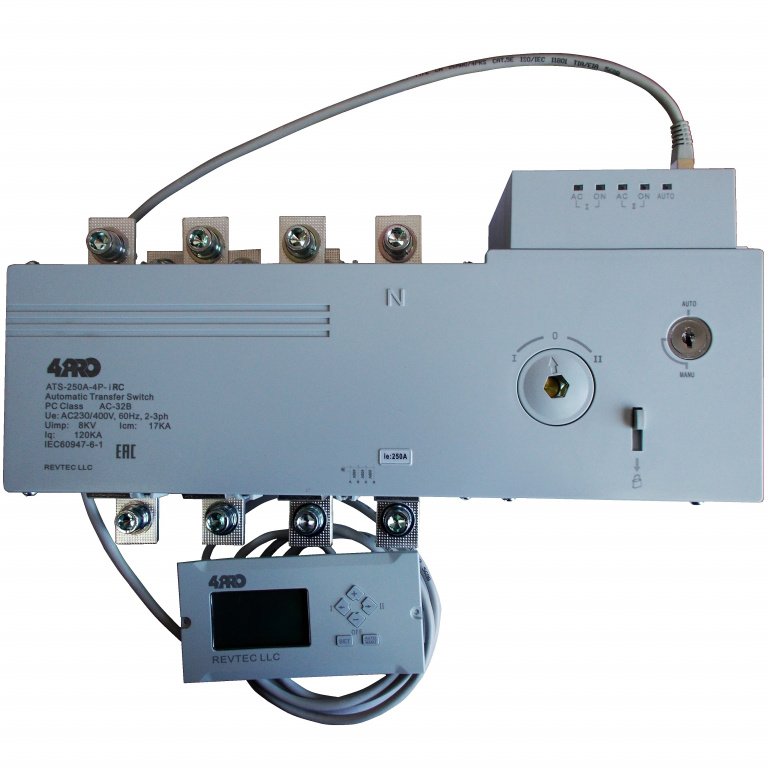 4PRO ATS-250A-4P-iRC Інтел. пристрій автоматичного введення резерву (АВР), 250A, 230/400V, 50Гц, 1-3 фази