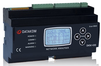 DATAKOM DKM-430 Багатофункціональний аналізатор, 30 входів CT, 1,9-дюймовий РК-дисплей, RS-485, USB/пристрій, 2 входи, 2 виходи, модем GPRS (AC&DC живлення)