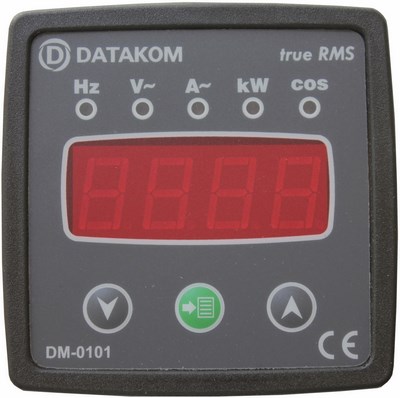 Мультиметр DATAKOM DM-0101, 1 фаза, 72x72mm Мультиметр DATAKOM DM-0101, 1 фаза, 72x72mm