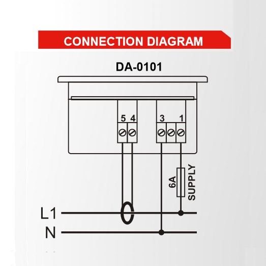 DATAKOM DA-0101 Амперметр, 1 фаза, 96x96мм