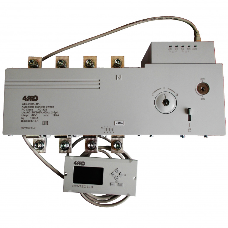 4PRO ATS-250A-4P-iRC Інтел. пристрій автоматичного введення резерву (АВР), 250A, 120/208V, 50Гц, 2-3 фази