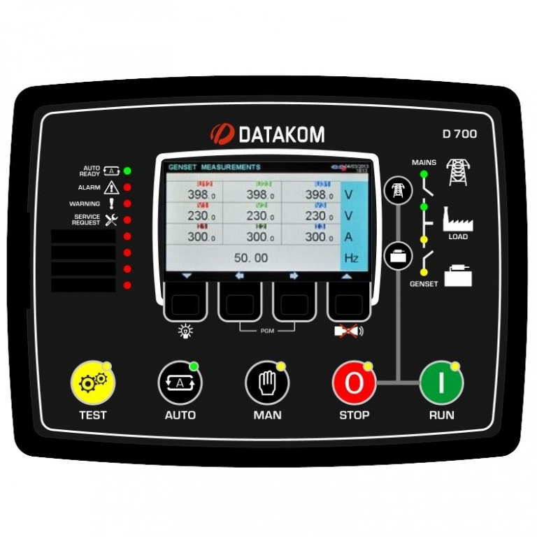 DATAKOM D-700-TFT-SYNC+EXT Контролер керування та синхронізації генераторів. Розширена версія