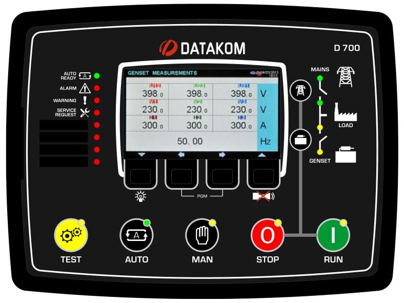 DATAKOM D-700-TFT-AMF Контролер керування генератором, стандартна версія