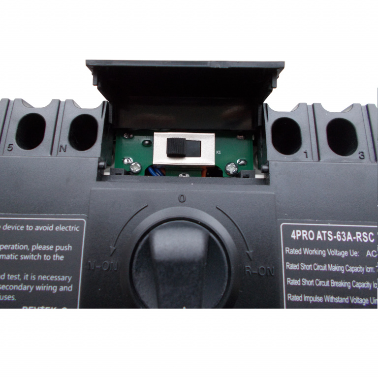 4PRO ATS-63A-4P-RSC, 230V 1-3 фази, 4 пол., 3 поз. Пристрій автоматичного введення резервного електропостачання