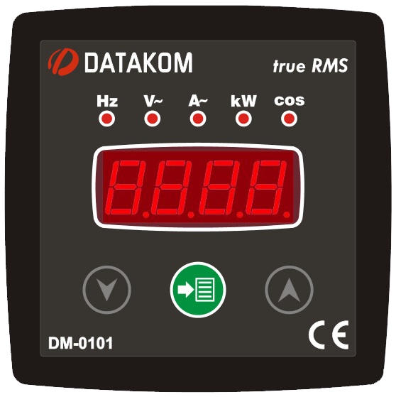 Datakom DM-0101 Мультиметр, 1 фаза, 96x96mm