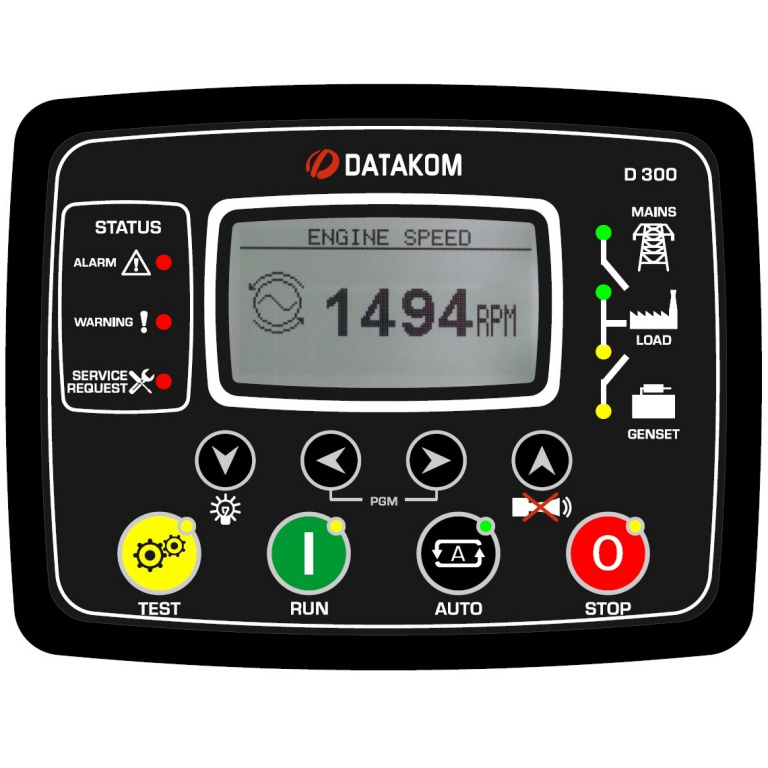 DATAKOM D-300-EXT Багатофункціональний контролер генератора MPU + J1939. розширена версія