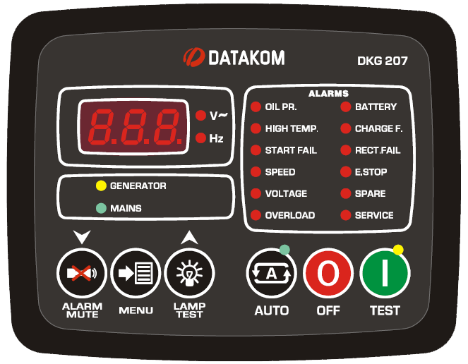 DATAKOM DKG-207 Контролер автоматичного керування генератором та введення резерву