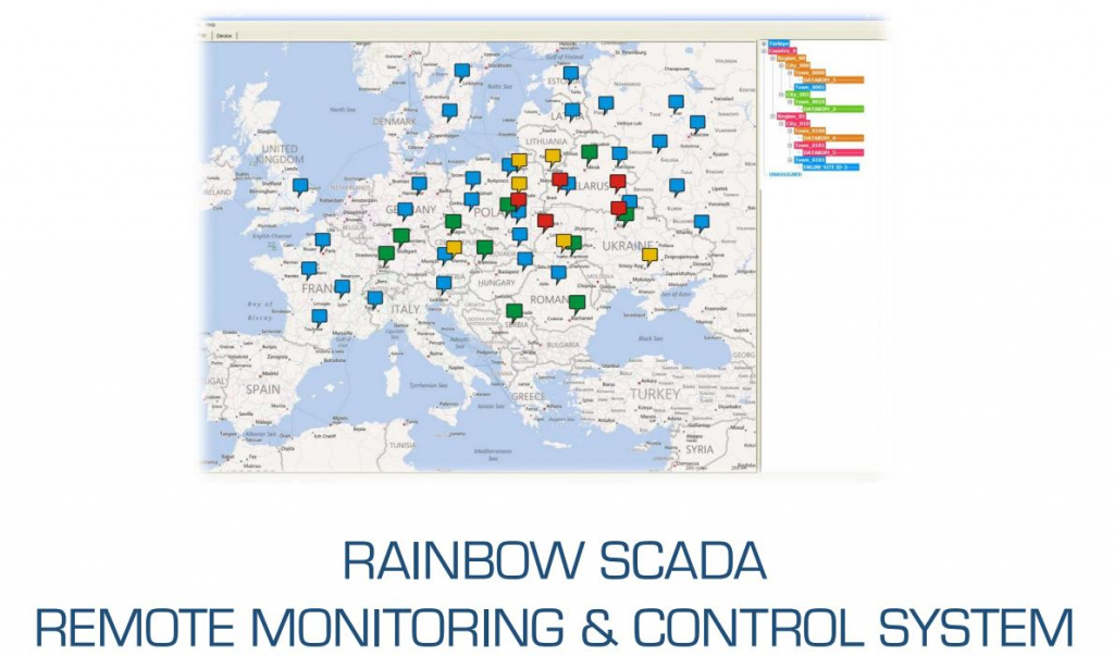 Хмарний сервіс моніторингу електрообладнання RAINBOW Scada