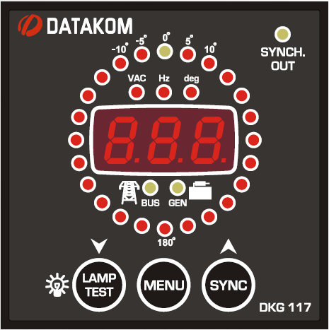 DATAKOM DKG-117, 72x72mm Контролер синхронізації з контрольним реле
