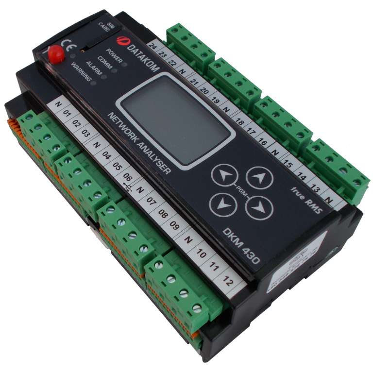 DATAKOM DKM-430-PRO+EXT Багатоканальний аналізатор електромереж. Джерело живлення постійного струму. Розширена версія.