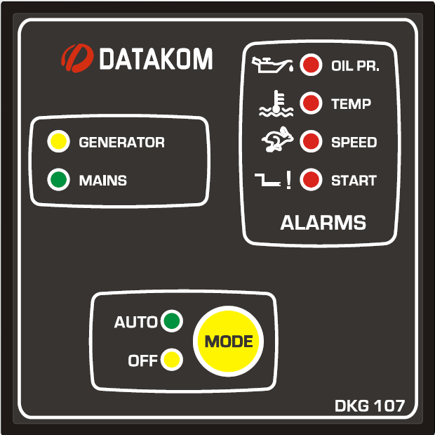 DATAKOM DKG-107 Контролер автоматичного керування генератором та введення резерву