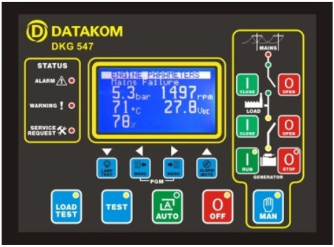 DATAKOM DKG-547 Контролер автоматичного керування генератором з J1939