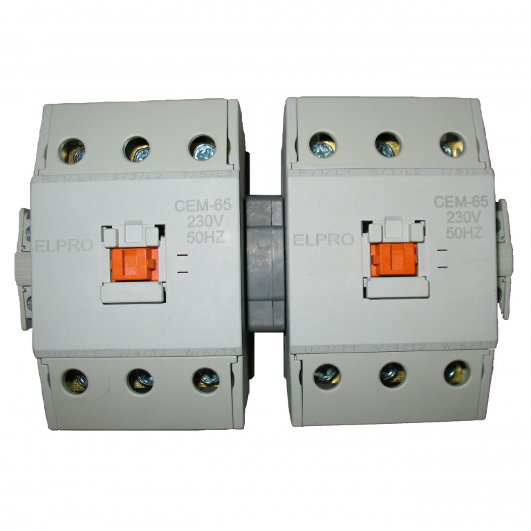 4PRO CEM-65, 3P 65A Блок контакторів з механічним і електричним зустрічним блокуванням