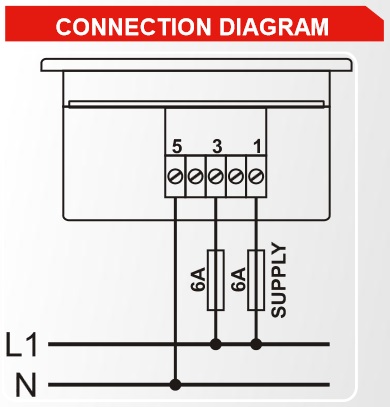 DATAKOM DV-0101 Вольтметр, 1 фаза, 96x96mm, ізольоване джерело живлення