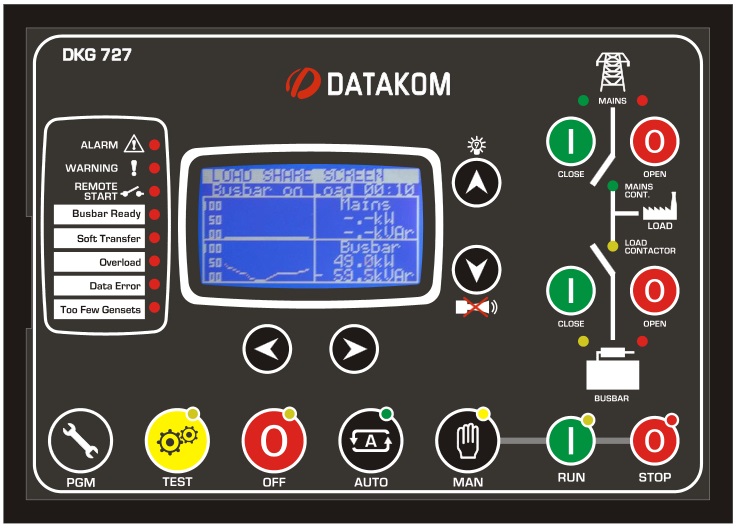 DATAKOM DKG-727 Контролер паралельної роботи групи генераторів із зовнішньою мережею