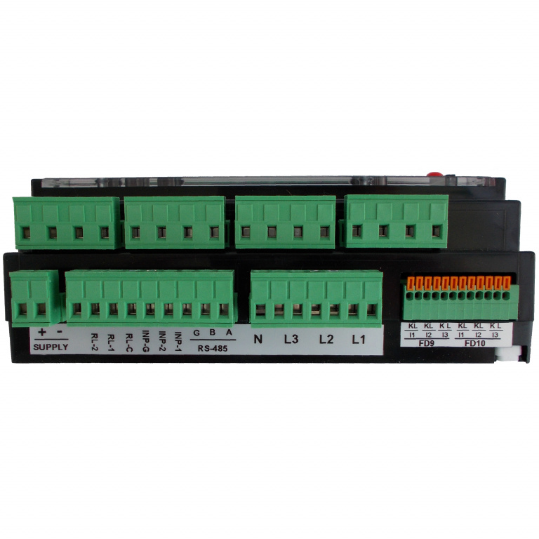 DATAKOM DKM-430-PRO Багатоканальний аналізатор електричних мереж, 30 входів струмових трансформаторів, 24 входів запобіжників, 1.9” РК-дисплей, RS-485, USB/Device, 2 дискретні входи, 2 виходи, Джерело живлення змінного струму.