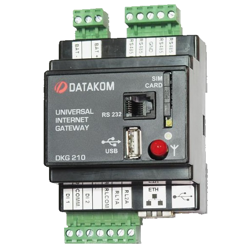 DATAKOM DKG-210-D1 Ethernet Шлюз із джерелом живлення постійного струму