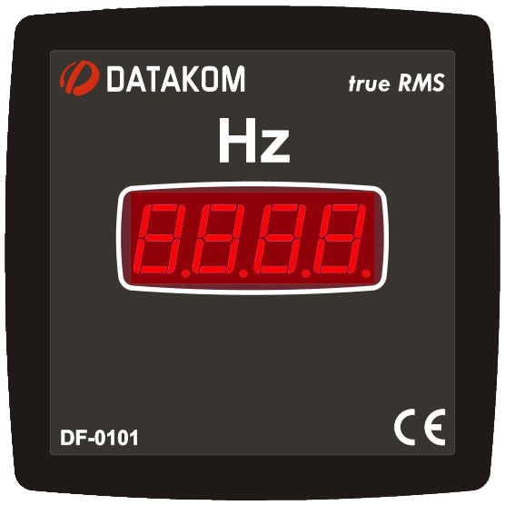 DATAKOM DF-0101 Частотомір, 1 фаза, 72x72 мм