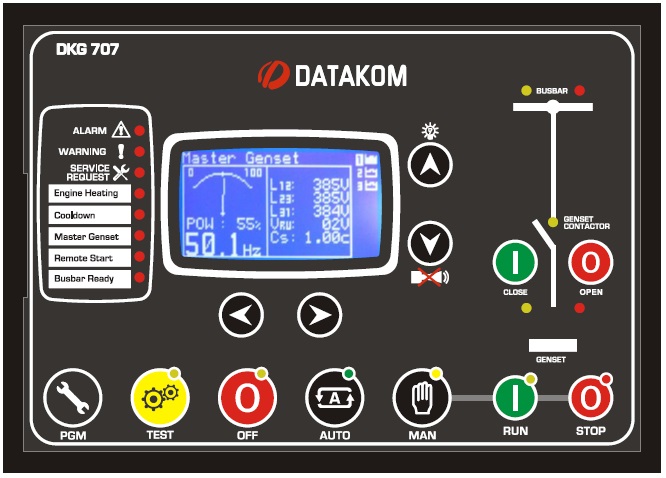 DATAKOM DKG-707 Контролер синхронізації генераторів з інтерфейсом J1939