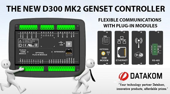 DATAKOM D-300-MK3 Багатофункціональний контролер генератора MPU + J1939