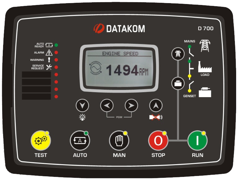 DATAKOM D-700-AMF+EXT Контролер керування генератором, Розширена версія